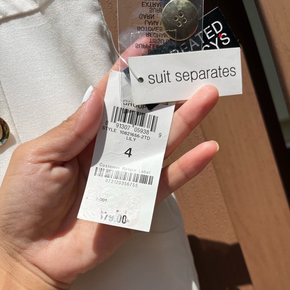 BAR III highwaisted Pant in Lily White - Picture 5 of 6